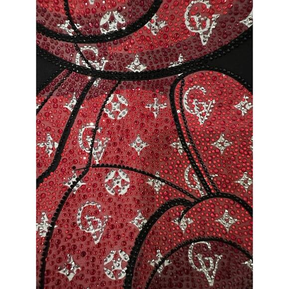 Avenue George V Paris Crystal Teddy Bear short-sleeve t-shirt in black Size XL - Picture 7 of 8